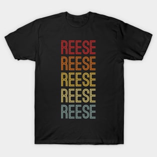 Reese Name Vintage Retro Pattern T-Shirt